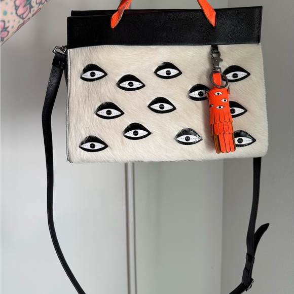 Min & Mon- Purse, Wallet, keychain, Stylish Black and Orange Women's Bag Set - Picture 2 of 11